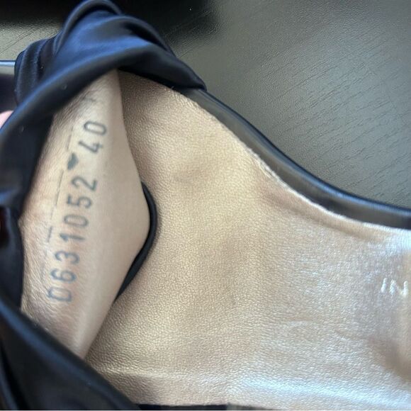 AGL Satin Top All leather sandals in navy blue - Picture 4 of 11